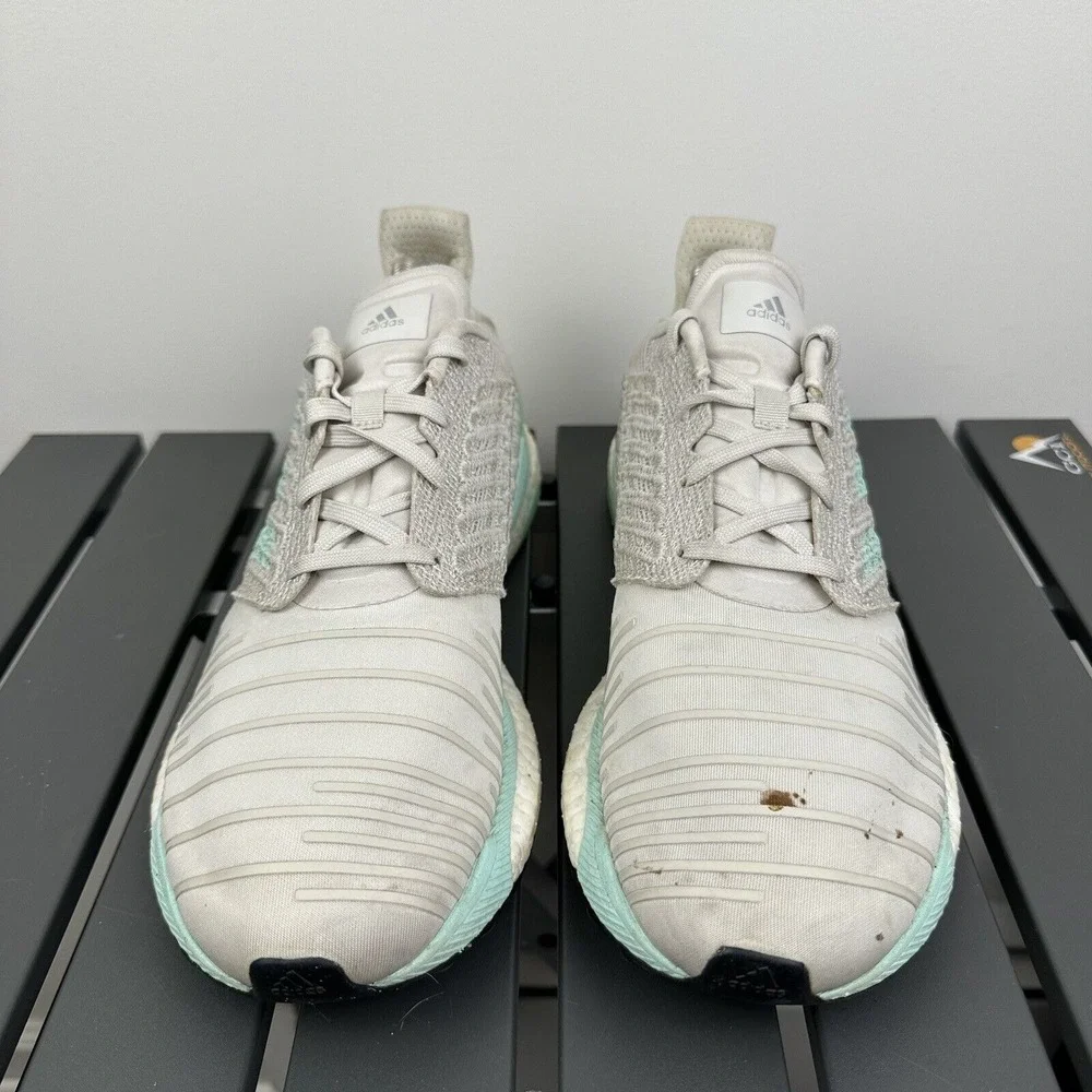 Adidas Solar Boost Running Shoes Women's 10 Clear Mint Raw White Athletic D97432